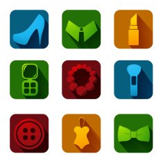Volume icons set fashion N7