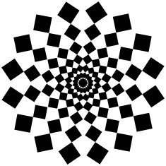Black and White Abstract Psychedelic Art Background Vector Illu N20