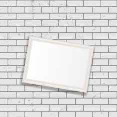 Frame on Brick Wall for Your Text and Images Vector