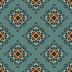 Seamless abstract tiled pattern vector