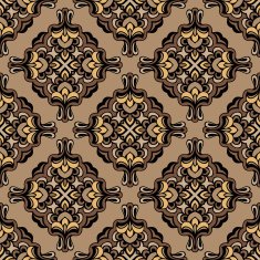 Vintage damask floral vector pattern