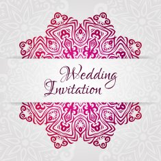 lacy vector wedding card template abstract circle floral ornament good N5