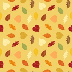Cartoon seamless background pattern or textures with autumn leaves