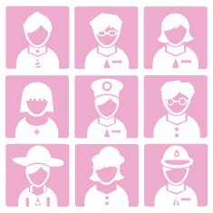 Avatar icons vector