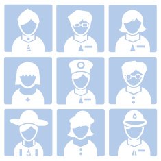 Avatar icons vector N2