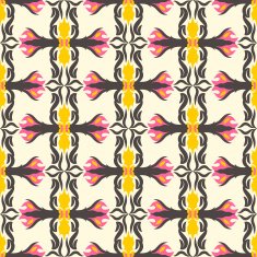 Abstract seamless pattern floral motif background Colorful shap