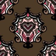 Damask seamnless vector ikat