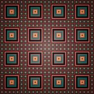 Geometric pattern of large and small dark squares