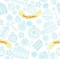 Pattern With Christmas Balls and Gifts