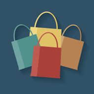 Shopping symbol clean vector