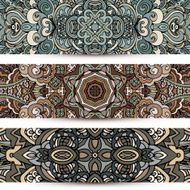 Abstract ornamental vector banners N2