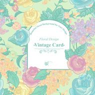 Vintage Greeting Card with Wildflowers