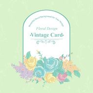 Vintage Greeting Card with Wildflowers N2