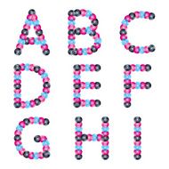Colorful sequins alphabet Glitter letters