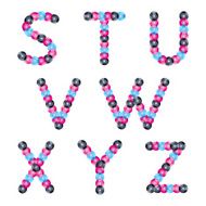 Colorful sequins alphabet Glitter letters N2