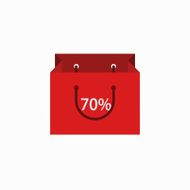 vector modern shopping icon on white background