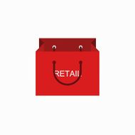 vector modern shopping retail icon on white