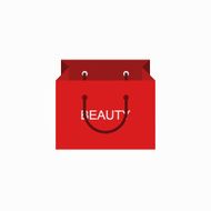 vector modern shopping beauty icon on white