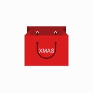 vector modern shopping xmas icon on white