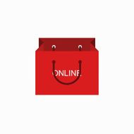 vector modern shopping online icon on white