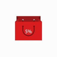 vector modern shopping icon on white background N5