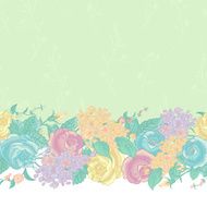 Seamless Floral Border with wildflowers N2