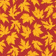 Autumn Leaves Seamless Pattern - Illustration