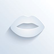 Lips icon with shadow