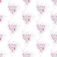 Hearts and swirls on a light background seamless background N7