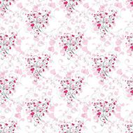Hearts and swirls on a light background seamless background N8
