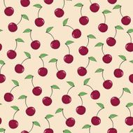 vector pattern with cherry