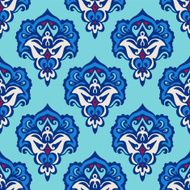 Damask flower vector seamless