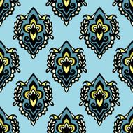 damask floral seamless vector