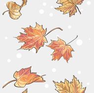 Seamless texture of autumn leaves