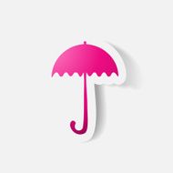 Paper clipped sticker umbrella