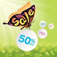 sale shopping butterfly