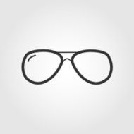 glasses icon flat design