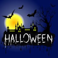 Halloween Zombie Party Poster Vector illustration