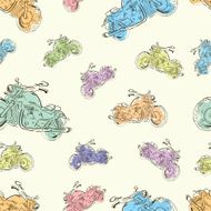 Seamless texture with motorcycles 3