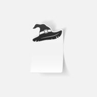 realistic design element witch hat N21