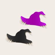 realistic design element witch hat N26