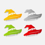 realistic design element witch hat N27