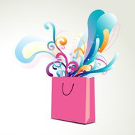 colorful floral bag illustration