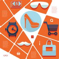 fashion flat infographic N60