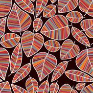 Autumn fallen leaves seamless pattern