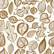 Autumn leaves seamless pattern N14
