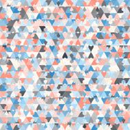 Pattern with mixed hearts on grunge background