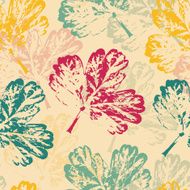 Pattern with leaves on warm background