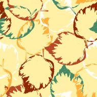 Pattern with leaves on bright background
