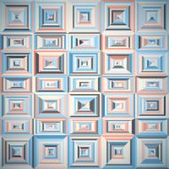 Pattern of geometric shapes with tiles